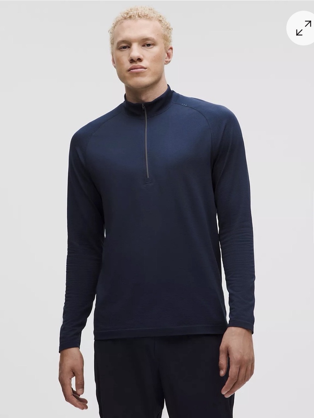 Lululemon Metal Vent Tech Half Zip Pullover Navy Blue Men’s XL